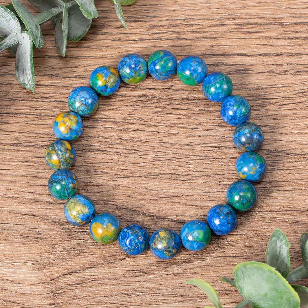 Natural Azurite Bead Bracelet