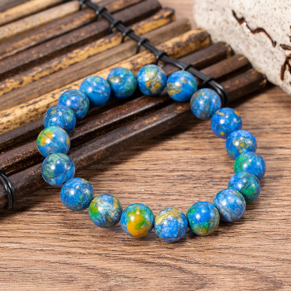 Natural Azurite Bead Bracelet