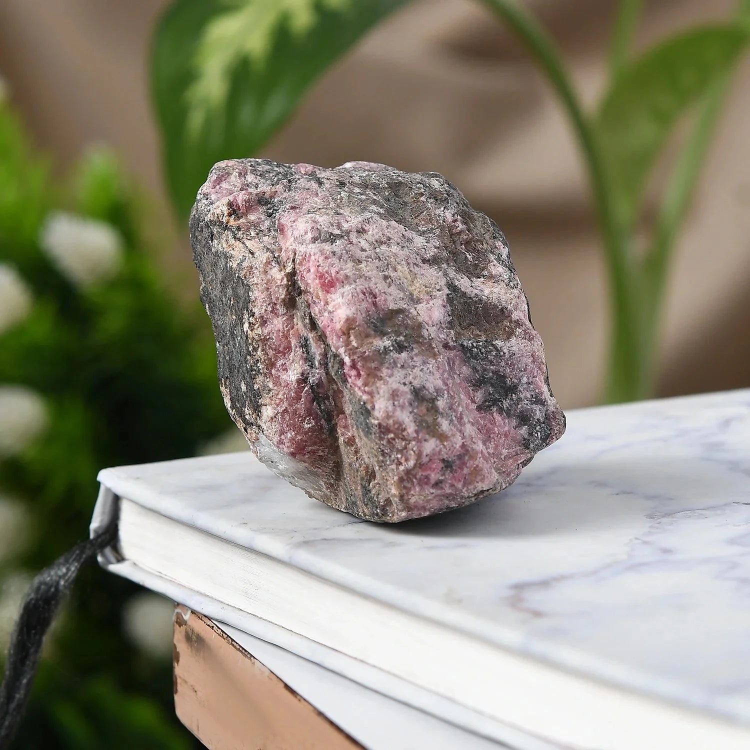 Raw Rhodonite Crystal – For Heart Strength & Compassion