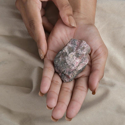 Raw Rhodonite Crystal – For Heart Strength & Compassion