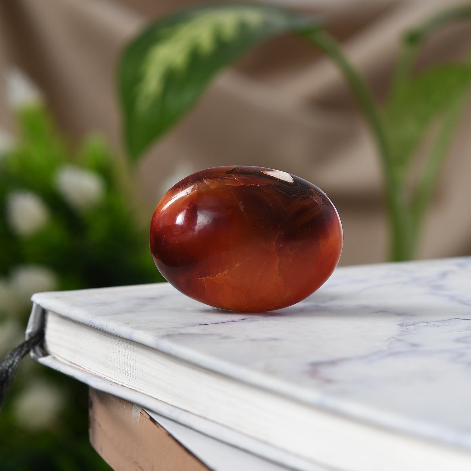 Carnelian Palm Stone - A Crystal for Confidence & Motivation