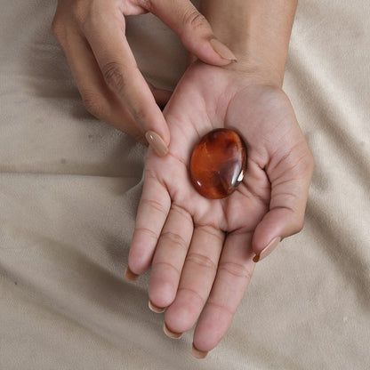 Carnelian Palm Stone - A Crystal for Confidence & Motivation