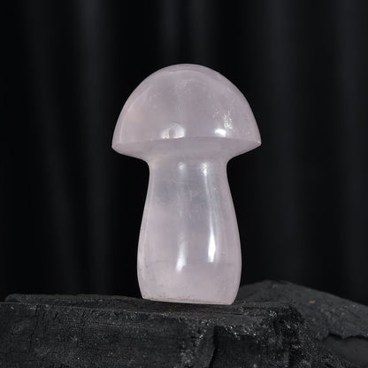 Rose Quartz Mushroom – Love & Strength, Even in Tough Places