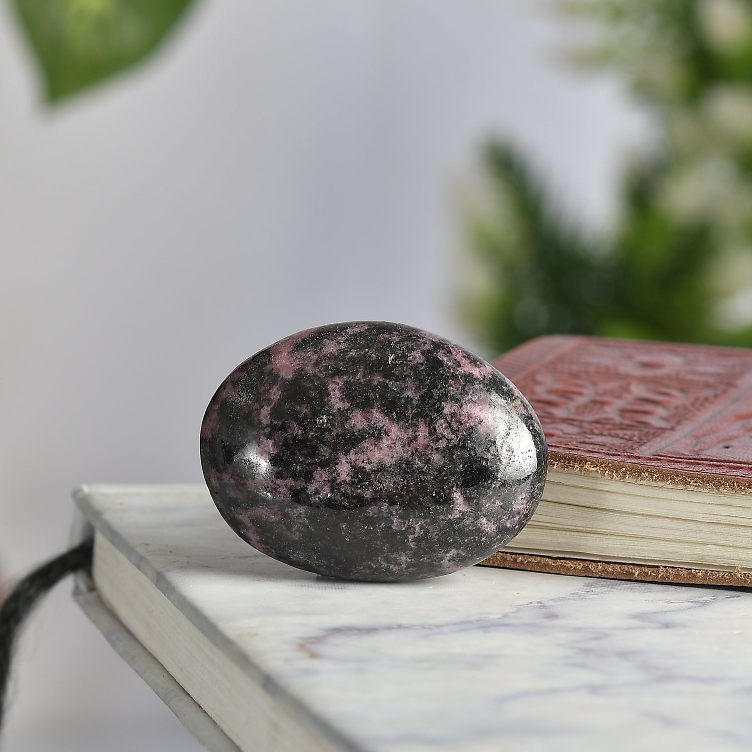 Rhodonite Palm Stone - Your Emotional Anchor