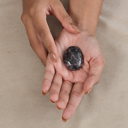 Rhodonite Palm Stone - Your Emotional Anchor