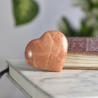 Microcline Feldspar Heart - Your Crystal Companion for Inner Peace