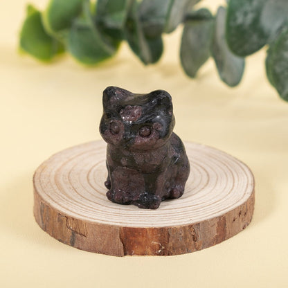 Cute Kitten Gemstone Figurine
