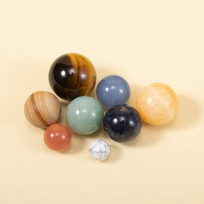 Natural Gemstone Solar System Set