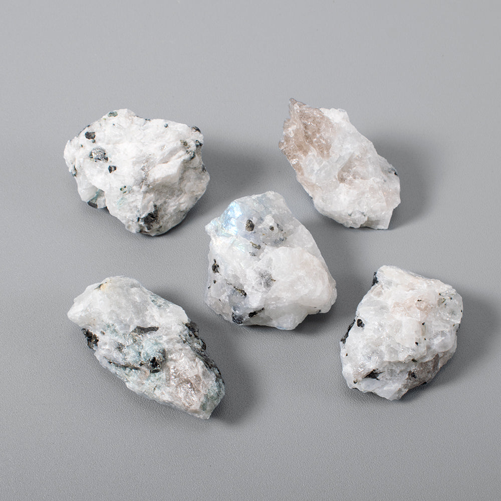 Raw Natural White Moonstone Stones
