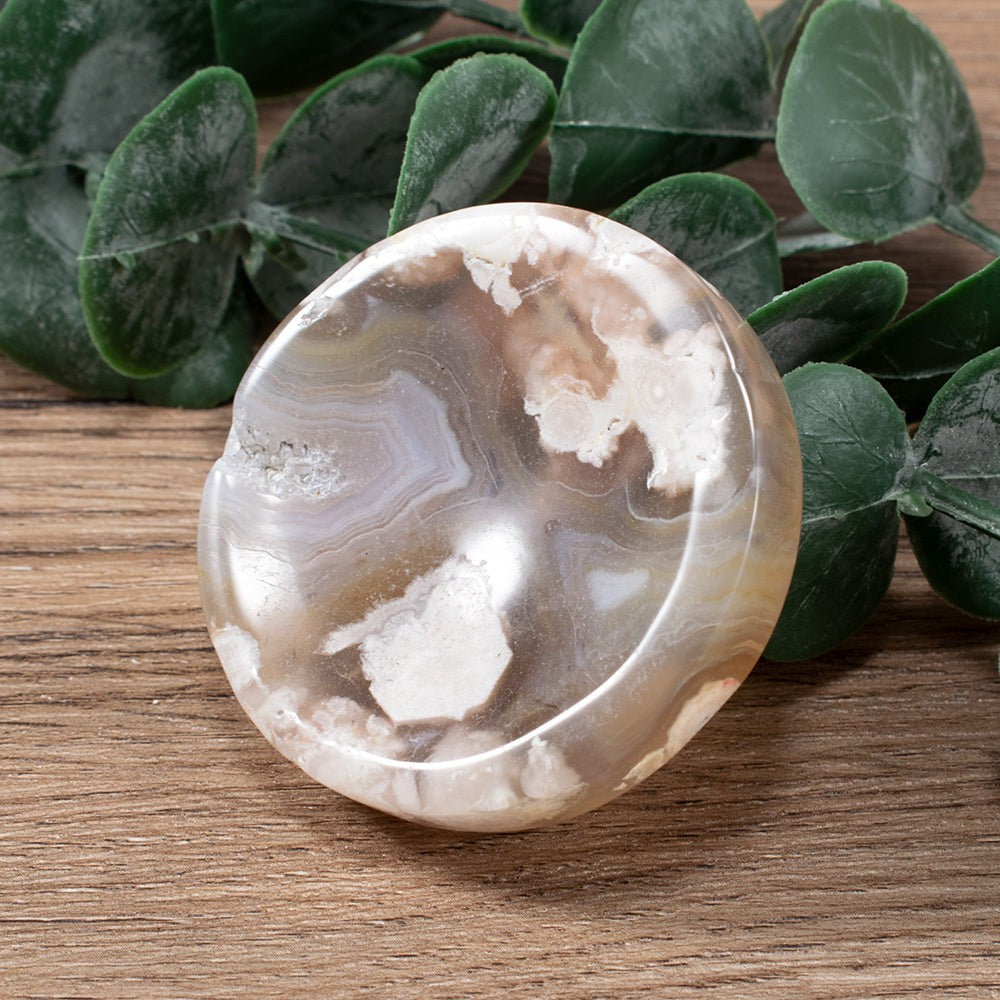 Sakura Flower Agate Crystal Bowl