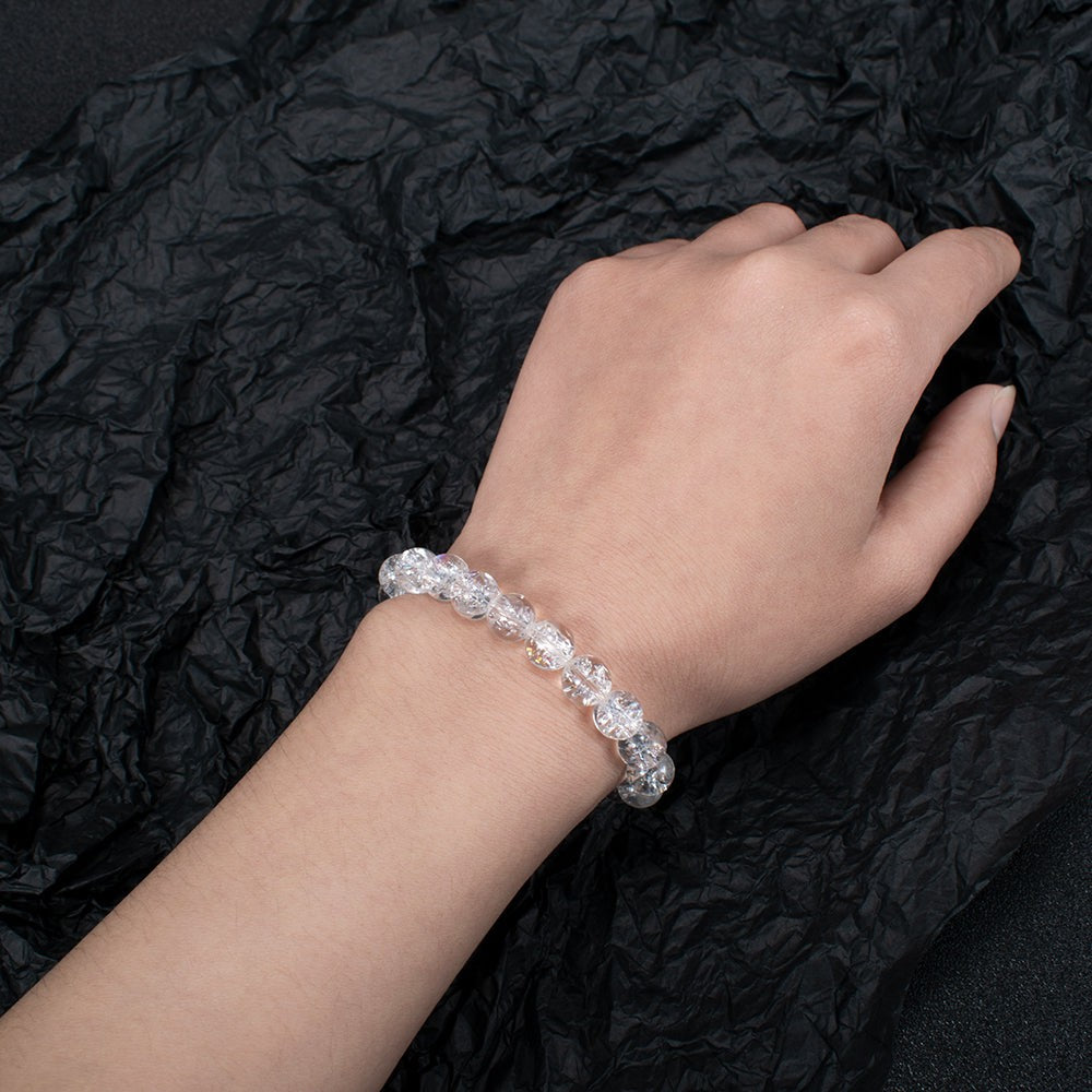 Clear Quartz Crystal Himalayan Beaded Bracelet