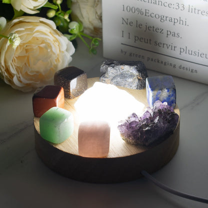 Soothing Energy Gemstone Set Lamp