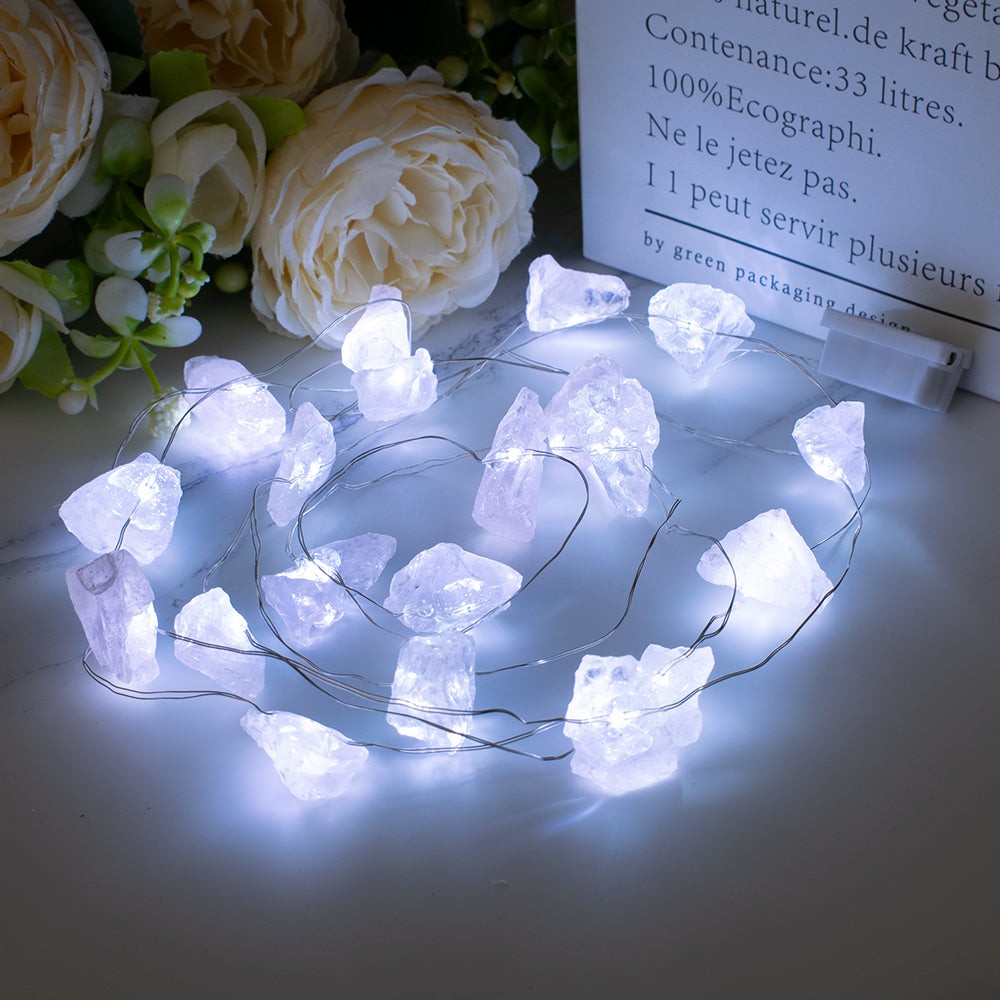 Natural Gemstone Festive String Light Decoration