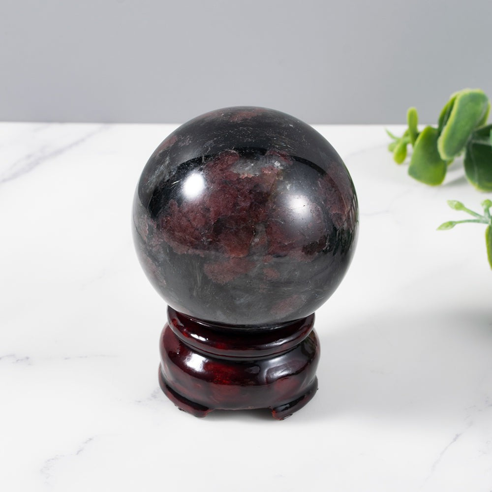 Polished Red Garnet Sphere