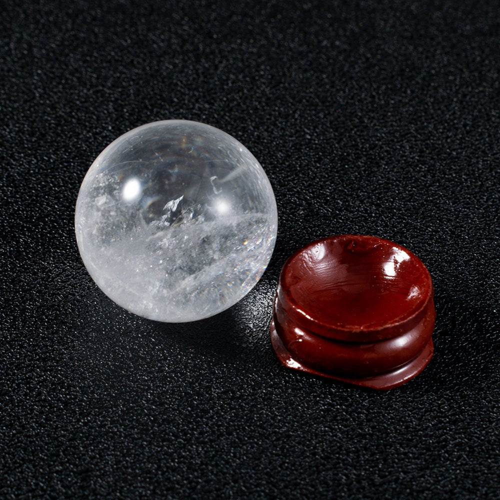 Polished Clear Quartz Crystal Ball