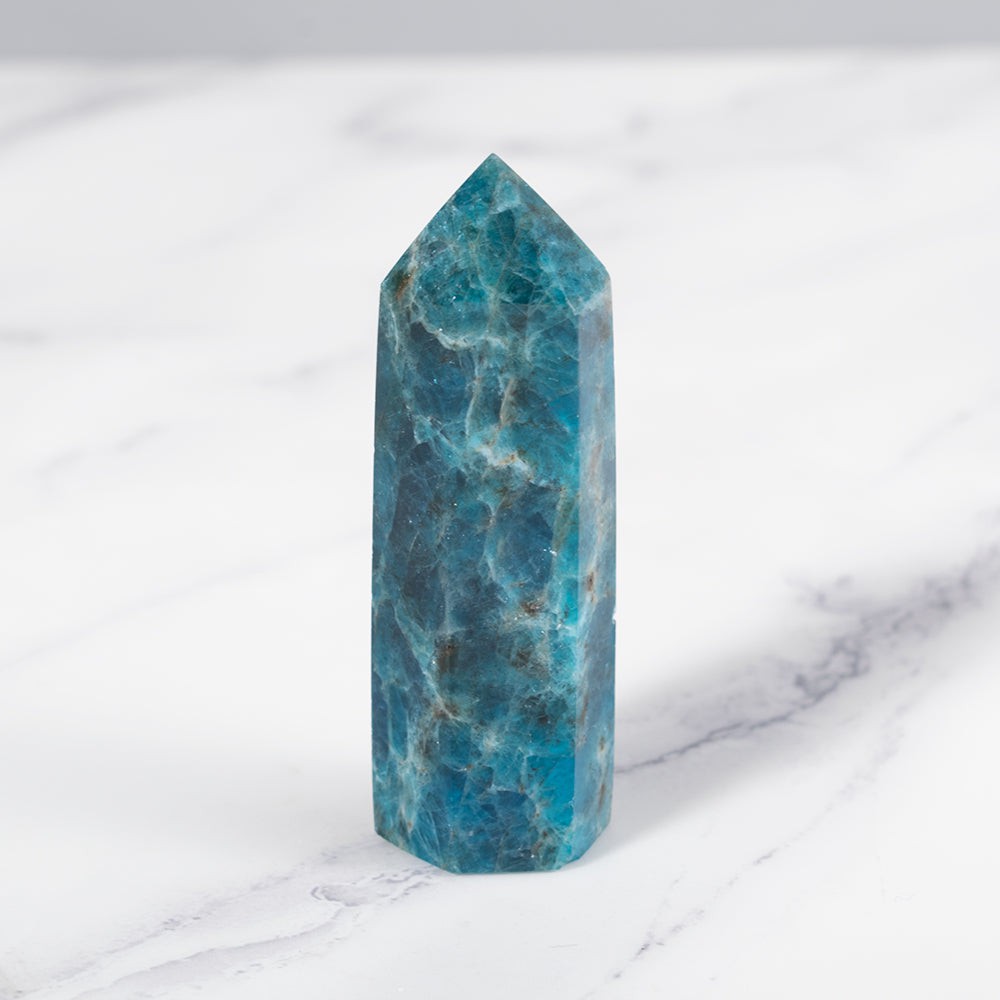 Blue Apatite Crystal Point