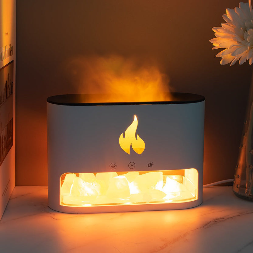 Himalayan Salt Fireplace Humidifier Lamp – MindfulSouls