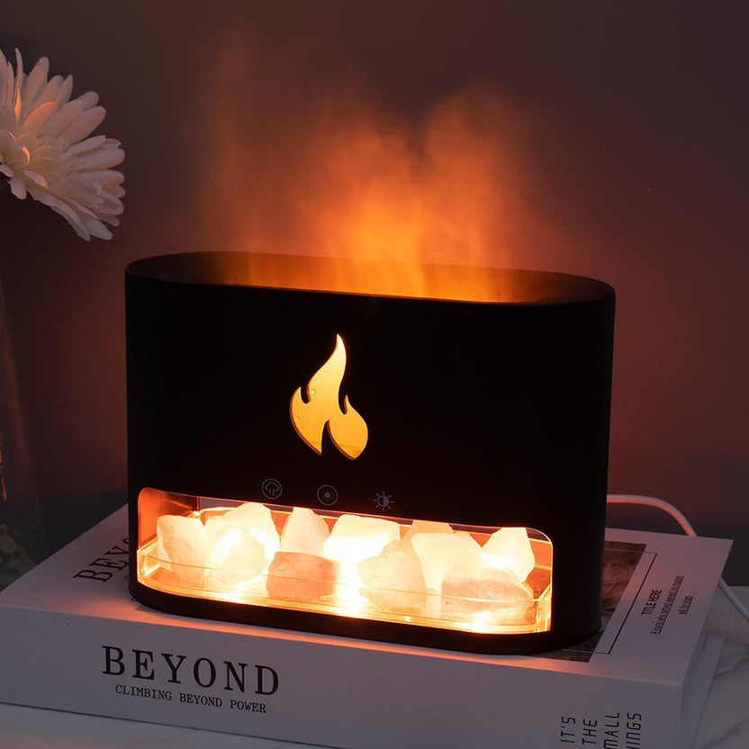 Himalayan Salt Fireplace Humidifier Lamp – MindfulSouls