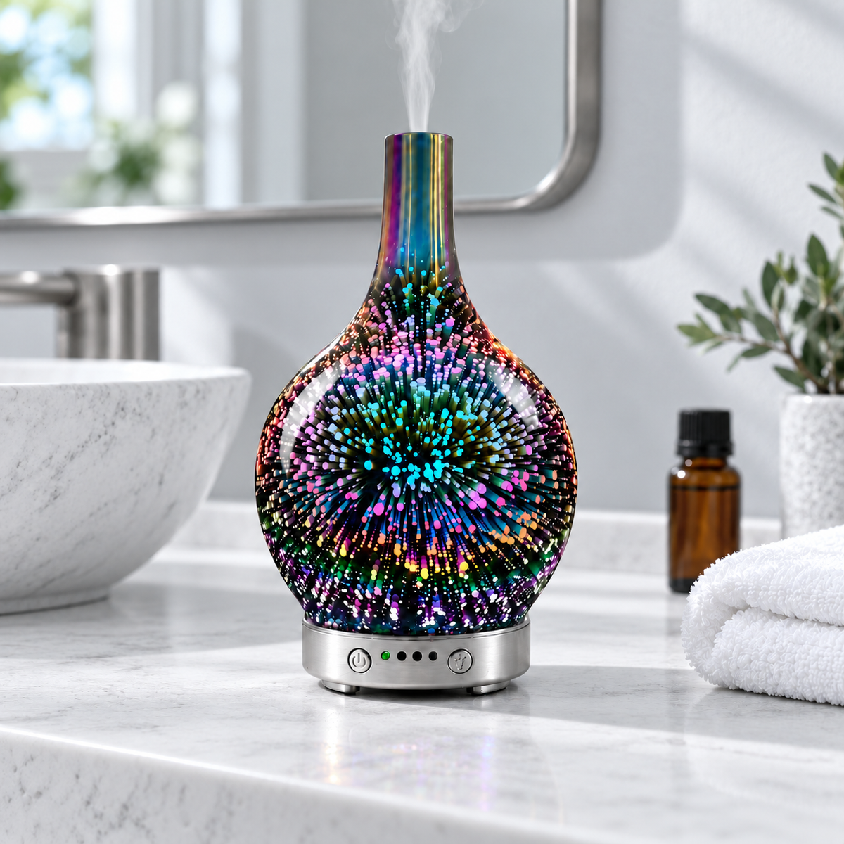 Oil Aroma Diffuser 3D Glass