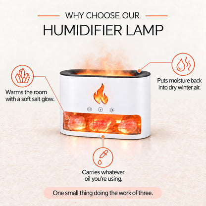 Himalayan Salt Fireplace Humidifier Lamp