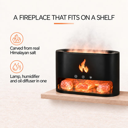 Himalayan Salt Fireplace Humidifier Lamp