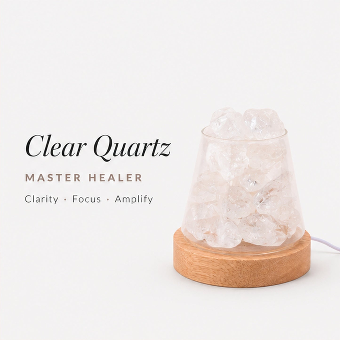 Raw Gemstone Essential Oil Diffuser With Light