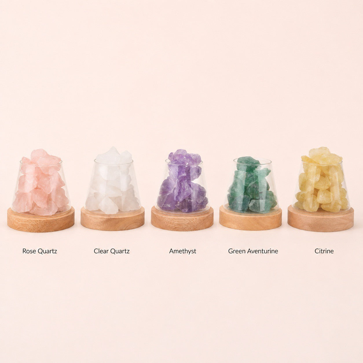 Raw Gemstone Essential Oil Diffuser With Light