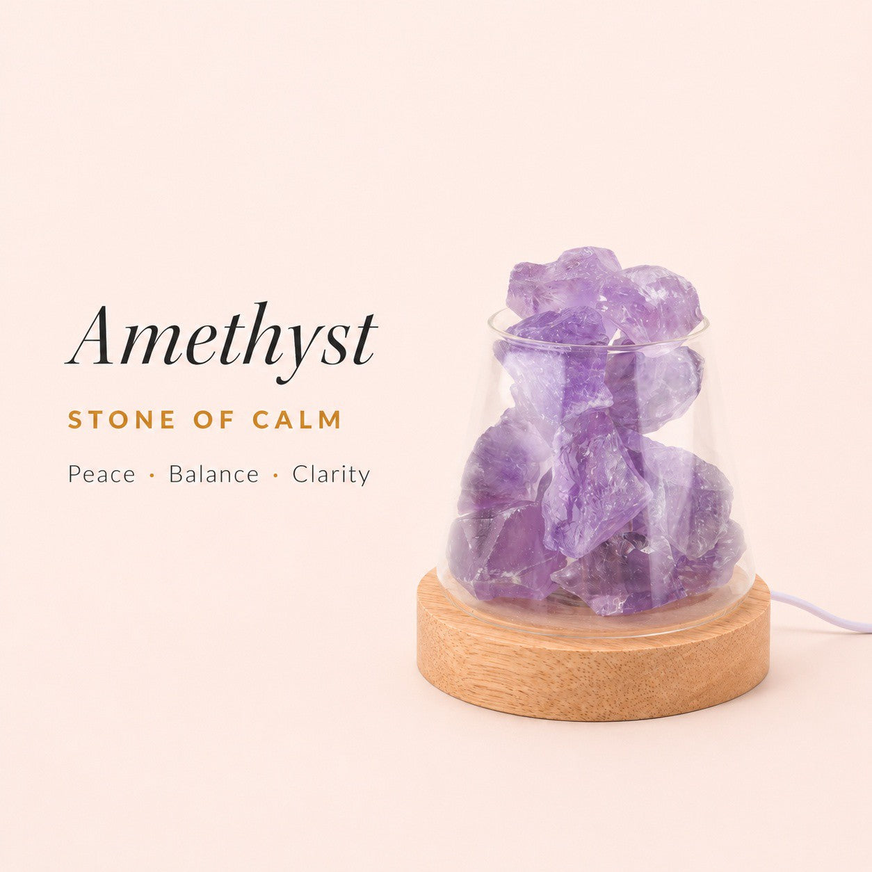 Raw Gemstone Essential Oil Diffuser With Light