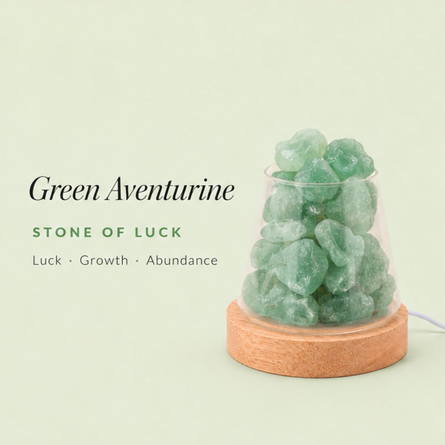 Raw Gemstone Essential Oil Diffuser With Light