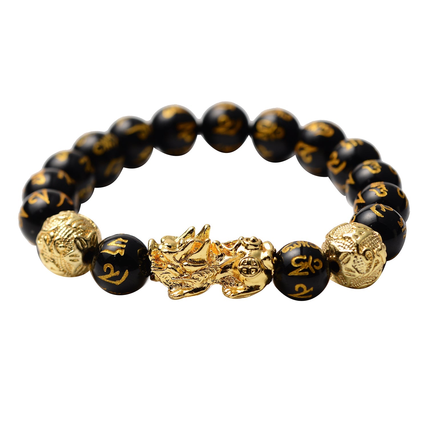 3x Feng Shui Black Obsidian Wealth Bracelet