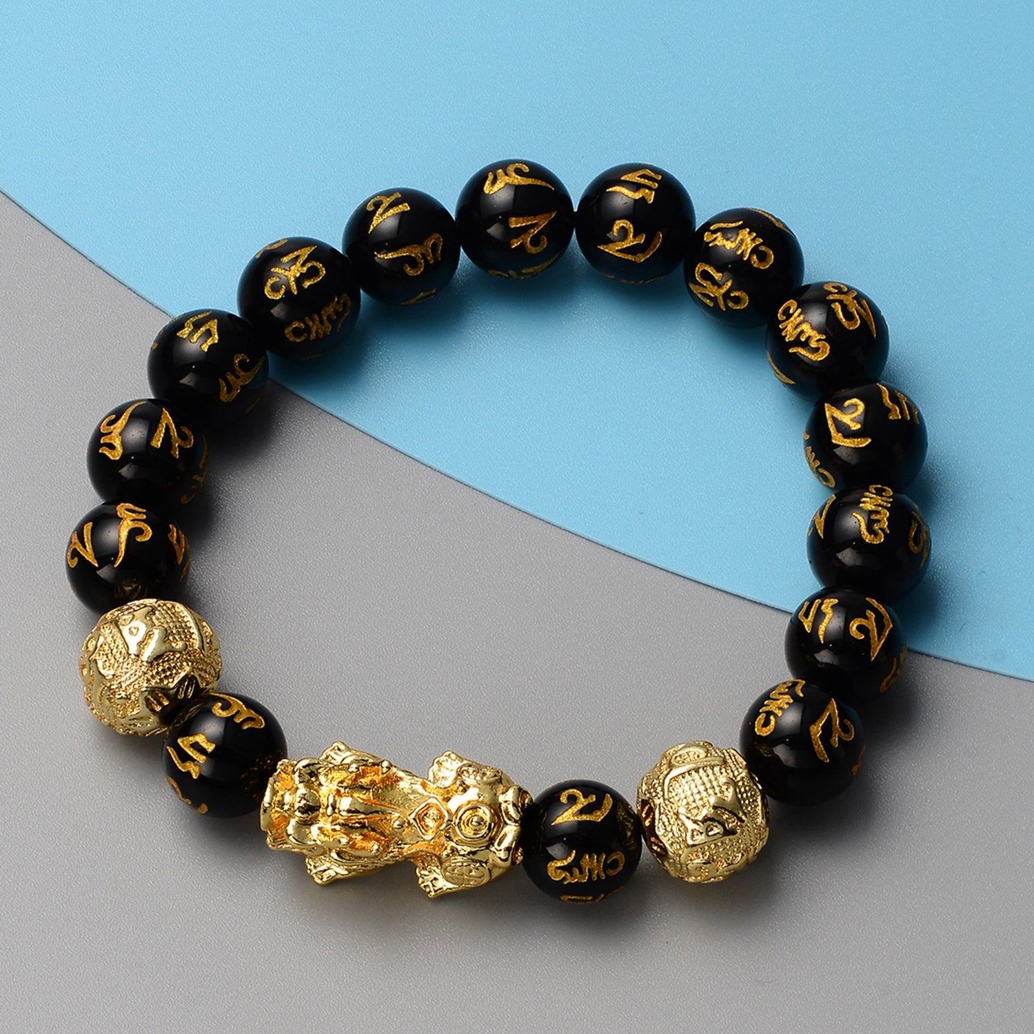 3x Feng Shui Black Obsidian Wealth Bracelet