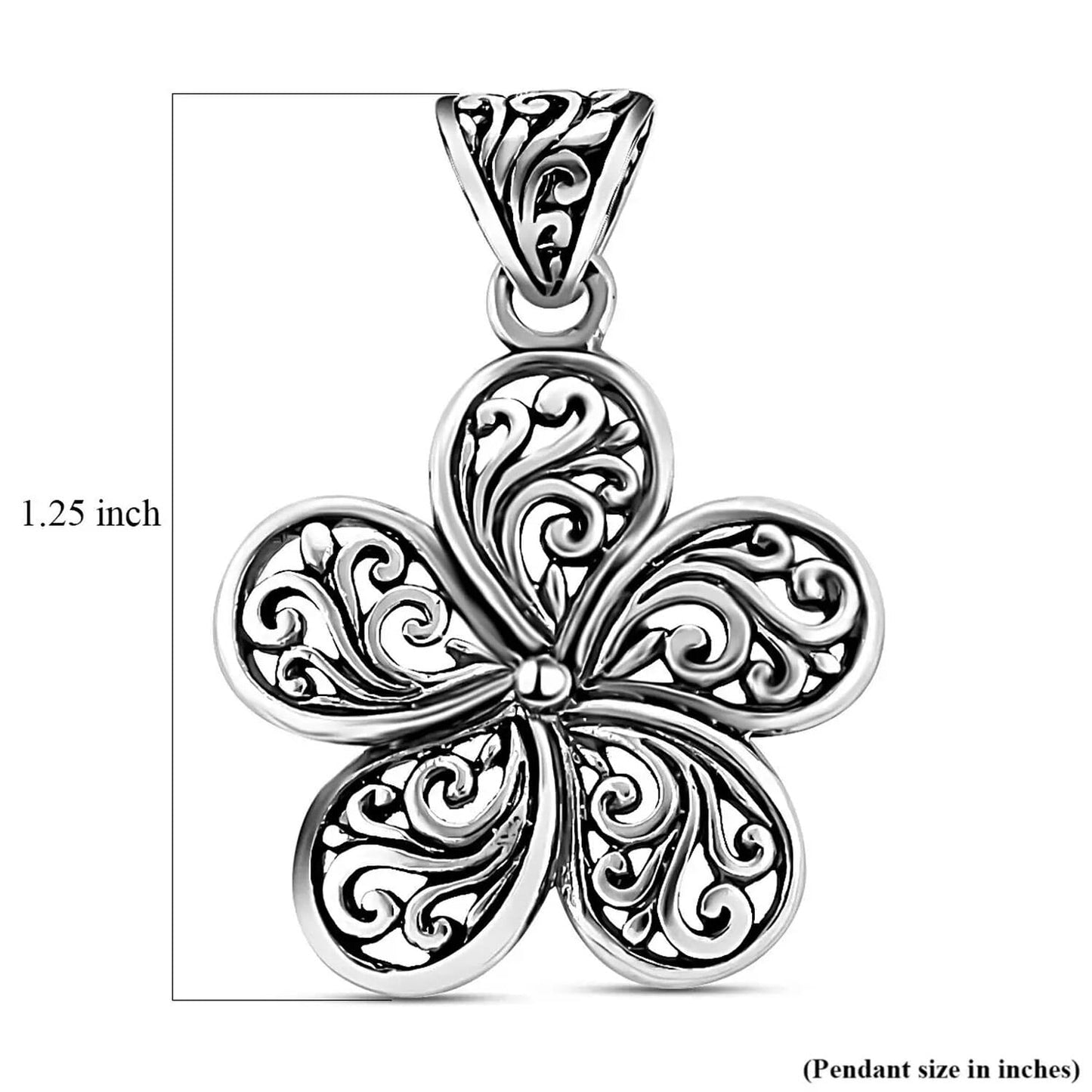 Balinese Floral Pendant with Filigree Swirls – Let Your Beauty Bloom