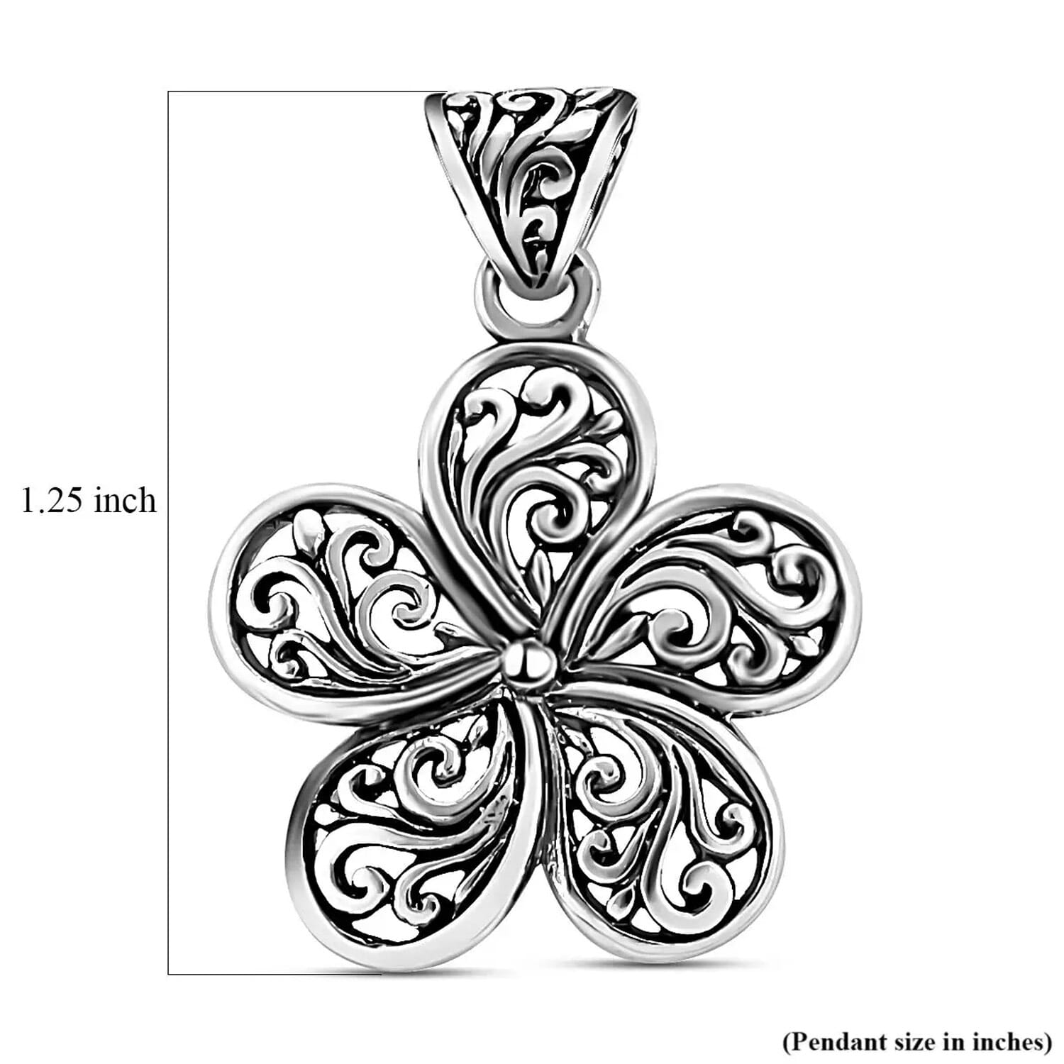 Balinese Floral Pendant with Filigree Swirls – Let Your Beauty Bloom