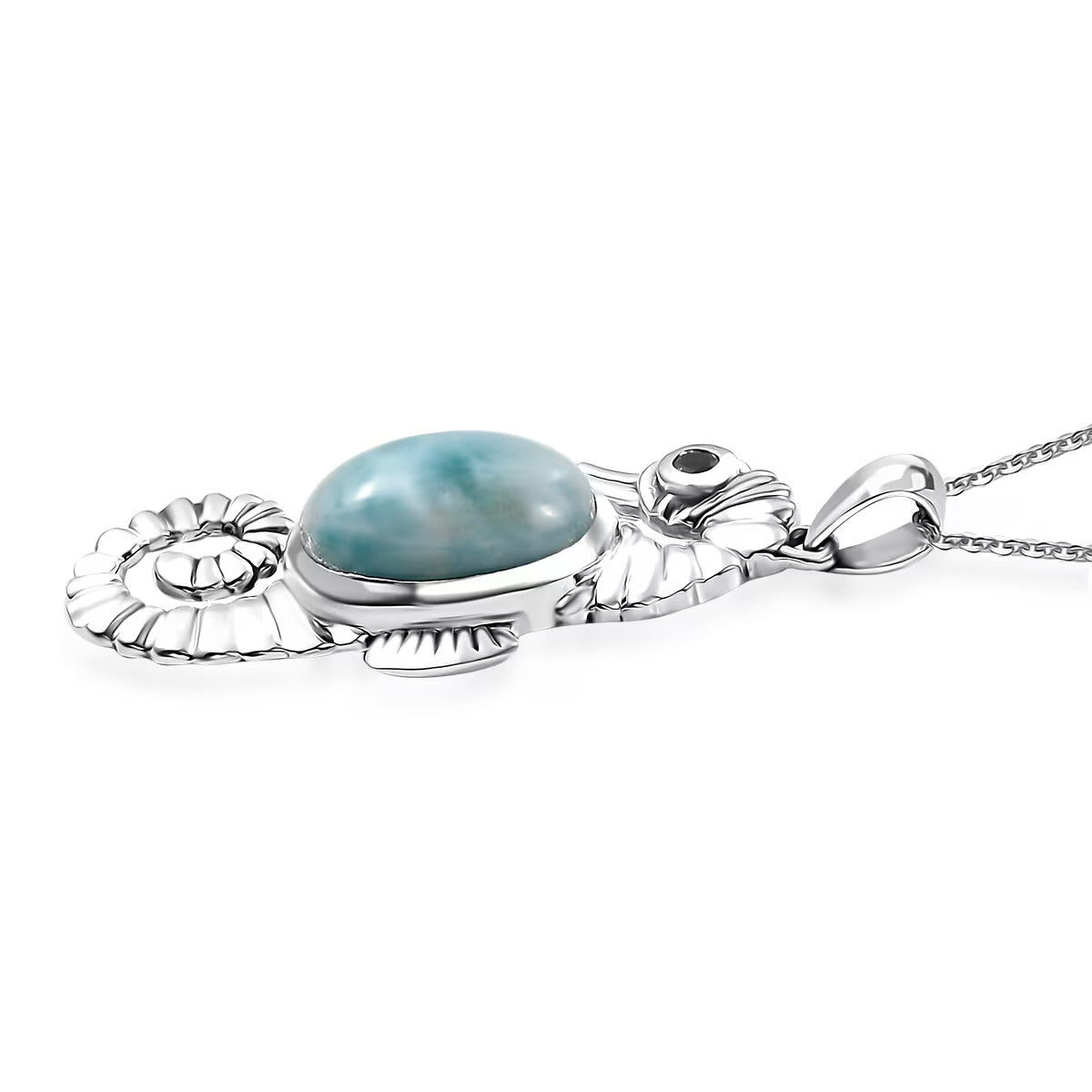 Green Larimar & Black Spinel Pendant Necklace – Protection, Power, & Elegance