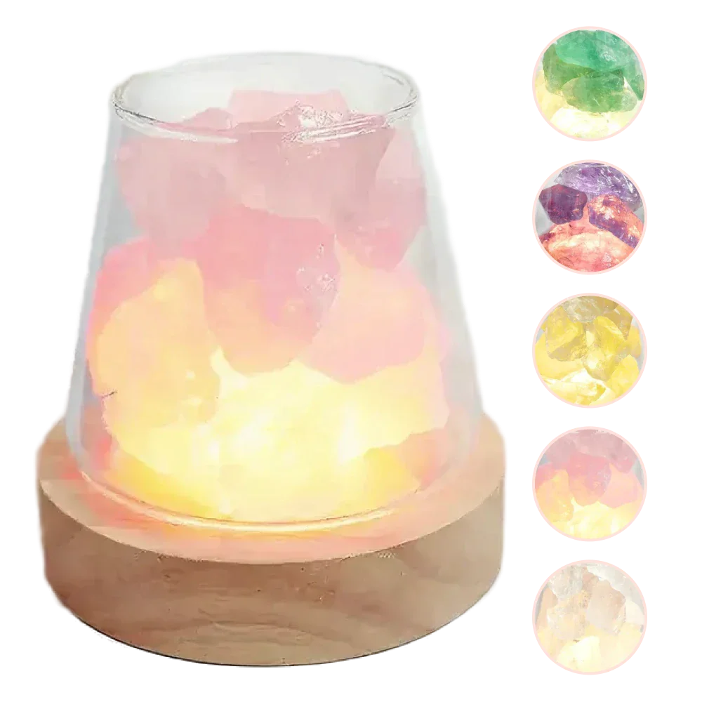 Raw Gemstone Essential Oil Diffuser With Light
