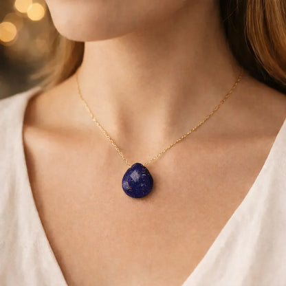 Natural Stone Water Drop Pendant — Embrace Serenity and Strength