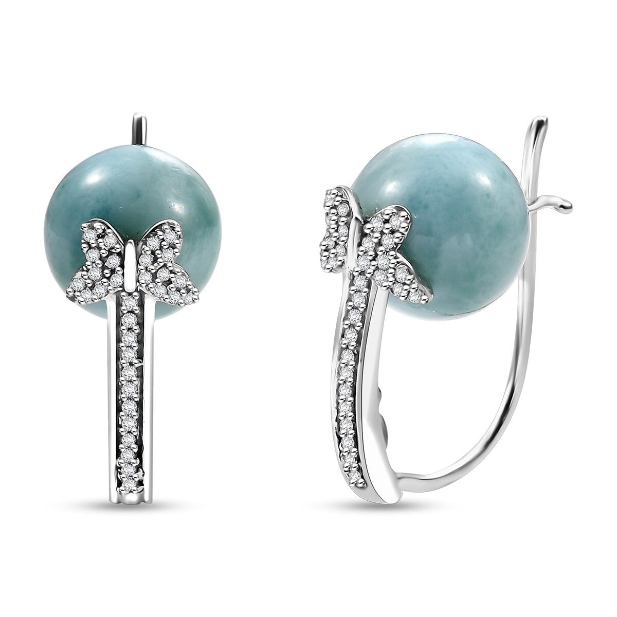 Sterling Silver Larimar Butterfly Earrings – Float Into Serenity & Joy