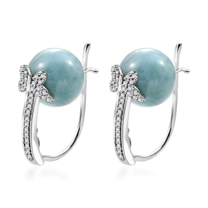 Sterling Silver Larimar Butterfly Earrings – Float Into Serenity & Joy