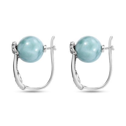 Sterling Silver Larimar Butterfly Earrings – Float Into Serenity & Joy