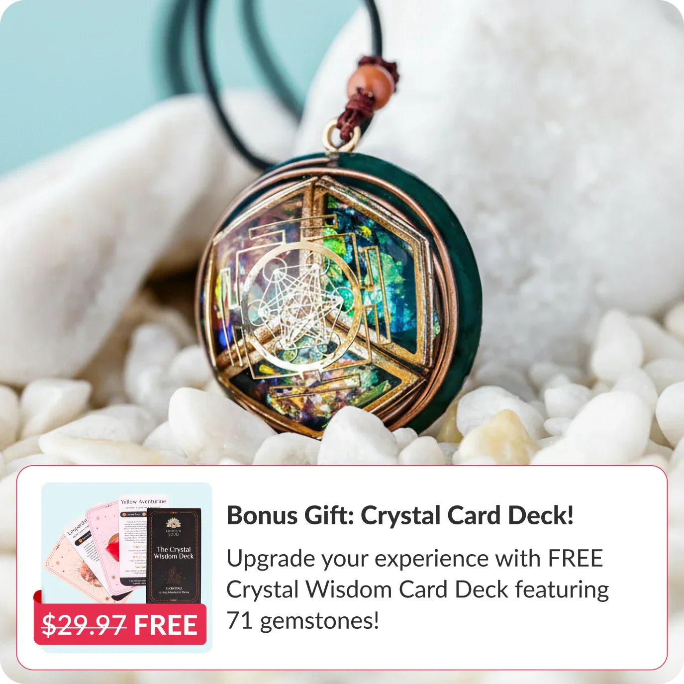 Magnetic Energy Talisman + FREE Crystal Wisdom Deck