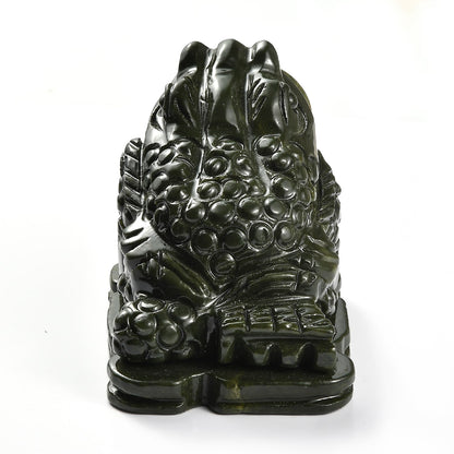 Hand Carved Feng Shui Wealth Money Toad Frog Serpentine