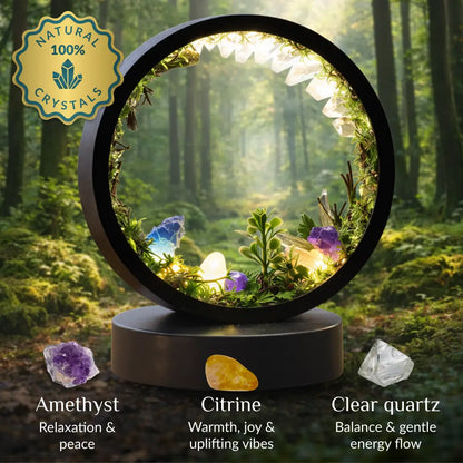 Natural Quartz Forest LED Lamp