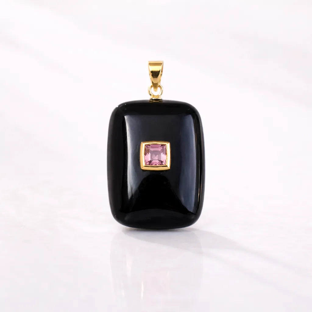 Gold‑Plated Crystal Chakra Pendant — Natural Stone Energy Jewelry