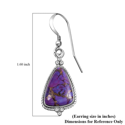 Sterling Silver Purple Turquoise Earrings – Inspired by Mystery & Artistry