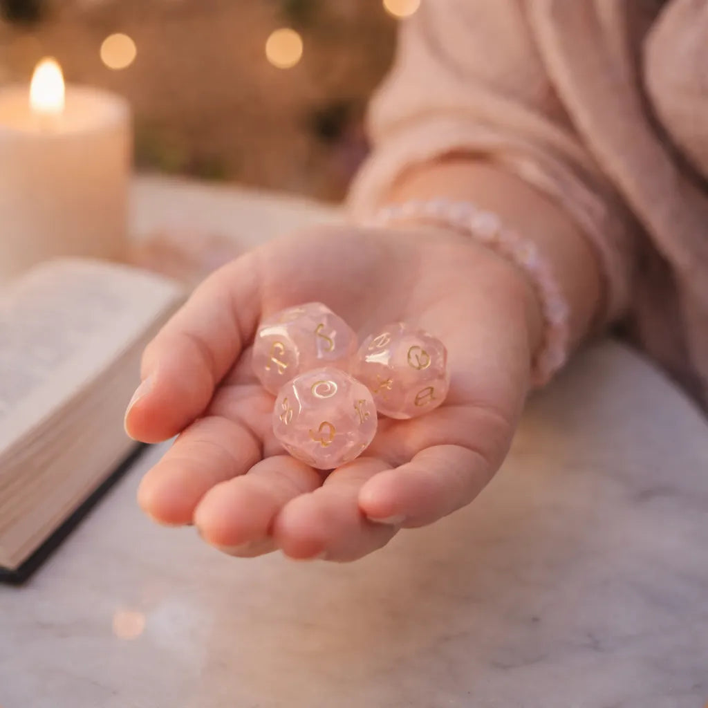 Astrological Gemstone Dice Set - Align Your Energy with Every Roll