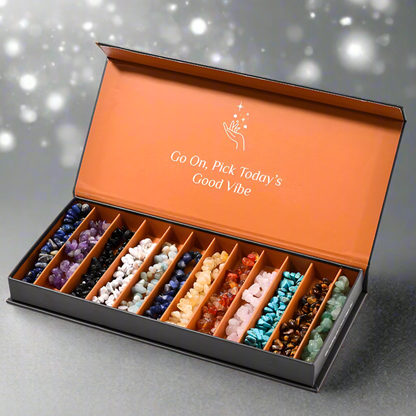 Solve Everyday Challenges with Ease - Natural Crystal 12 Bracelet Set with Storage Box