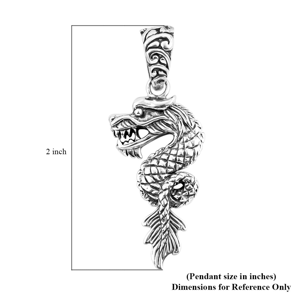 Balinese Dragon Pendant in Sterling Silver – A Symbol of Strength, Light, and Loyalty