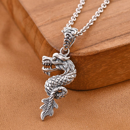 Balinese Dragon Pendant in Sterling Silver – A Symbol of Strength, Light, and Loyalty