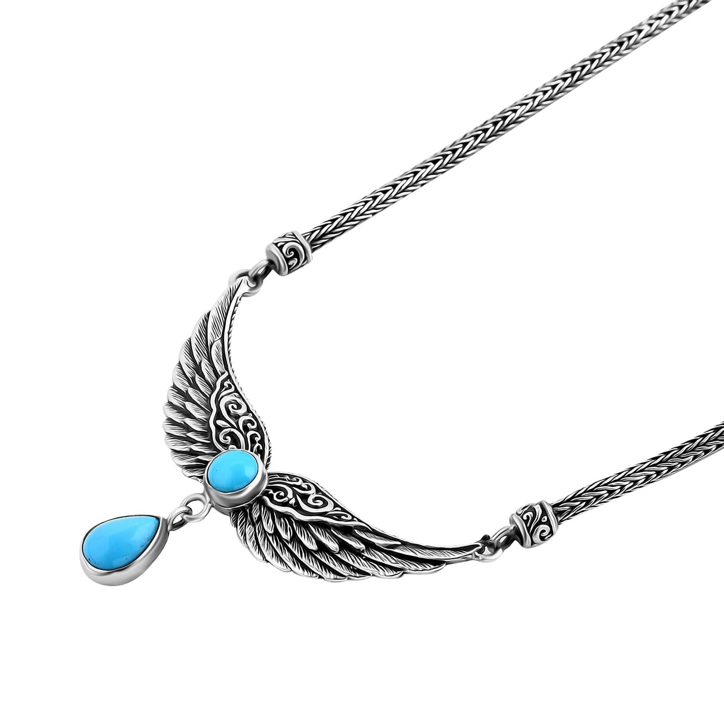 Balinese Silver Sleeping Beauty Turquoise Necklace – A Statement of Strength & Grace