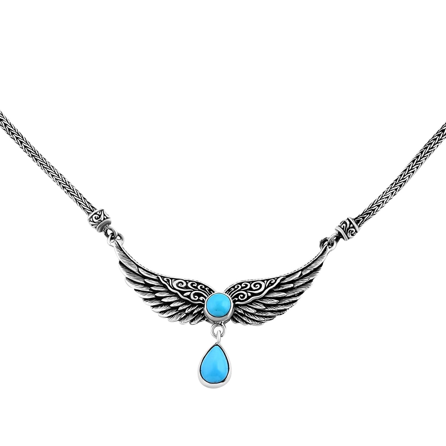 Balinese Silver Sleeping Beauty Turquoise Necklace – A Statement of Strength & Grace